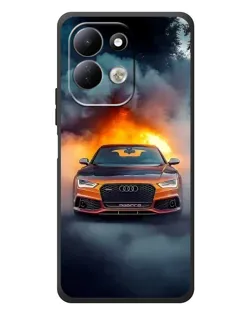 Чехол для Xiaomi Redmi 17 с картинкой «Audi в огненном дыму»