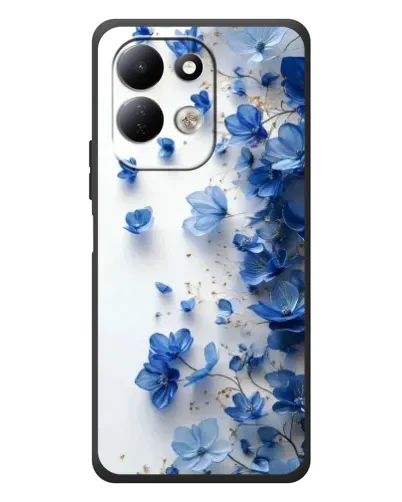 Чехол для Xiaomi Redmi 17 с картинкой «Голубой цветочный каскад»