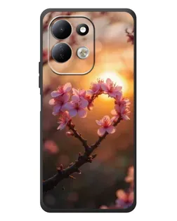 Чехол для Xiaomi Redmi 17 с картинкой «Розовый цвет сердце на фоне заката» Чехол для Xiaomi Redmi 17 с картинкой «Розовый цвет сердце на фоне заката»