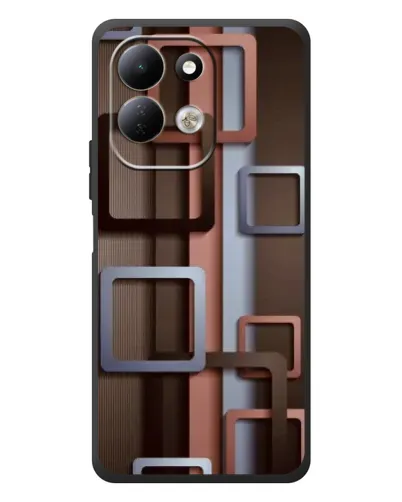Чехол для Xiaomi Redmi 17 с картинкой «Коричневые объемные квадраты» Чехол для Xiaomi Redmi 17 с картинкой «Коричневые объемные квадраты»
