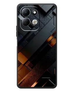 Чехол для Xiaomi Redmi 17 с картинкой «Черные геометрические блоки»