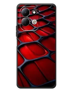Чехол для Xiaomi Redmi 17 с картинкой «Красная глянцевая сетка»