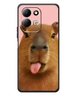 Чехол для Xiaomi Redmi 17 с картинкой «Капибара с языком»
