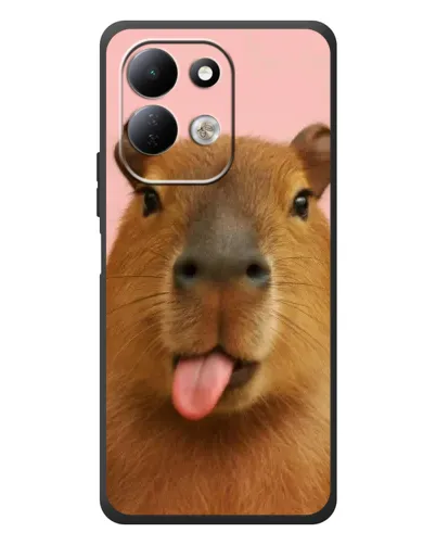 Чехол для Xiaomi Redmi 17 с картинкой «Капибара с языком» Чехол для Xiaomi Redmi 17 с картинкой «Капибара с языком»