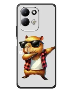 Чехол для Xiaomi Redmi 17 с картинкой «Капибара рэпер даб»