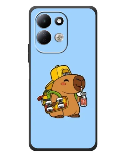 Чехол для Xiaomi Redmi 17 с картинкой «Капибара на скейте» Чехол для Xiaomi Redmi 17 с картинкой «Капибара на скейте»