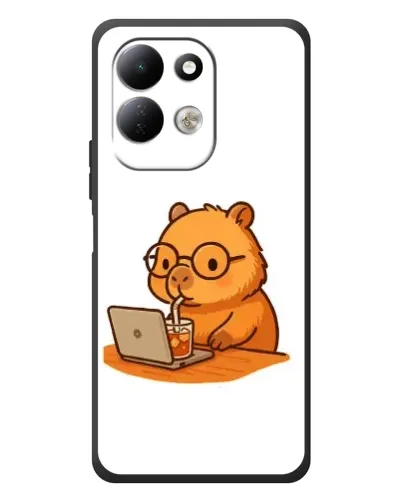 Чехол для Xiaomi Redmi 17 с картинкой «Капибара с ноутбуком» Чехол для Xiaomi Redmi 17 с картинкой «Капибара с ноутбуком»
