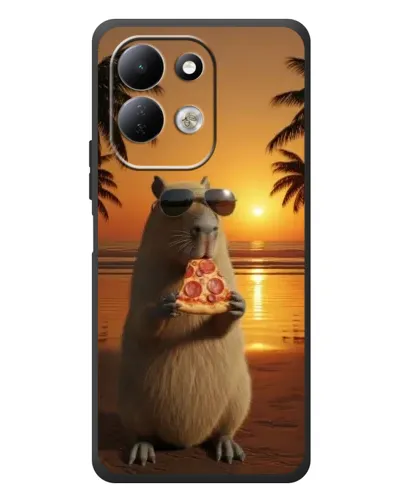 Чехол для Xiaomi Redmi 17 с картинкой «Капибара с пиццей» Чехол для Xiaomi Redmi 17 с картинкой «Капибара с пиццей»