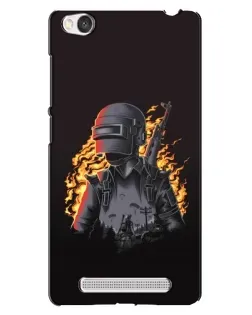 Чехол для Xiaomi Redmi 4A с картинкой «PUBG — огненный силуэт»