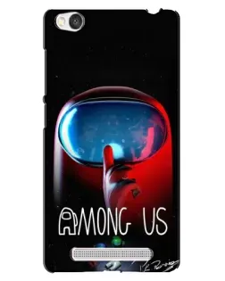 Чехол для Xiaomi Redmi 4A с картинкой «Красный импостер — макро»