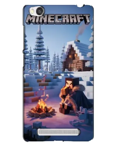 Чехол для Xiaomi Redmi 4A с картинкой «Зимний Minecraft»