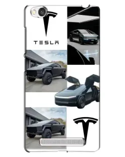 Чехол для Xiaomi Redmi 4A с картинкой «Коллаж Cybertruck Tesla»