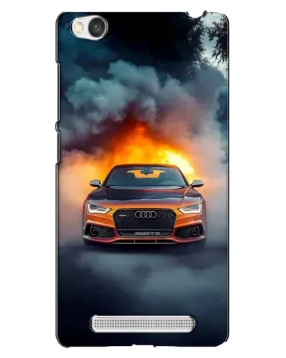 Чехол для Xiaomi Redmi 4A с картинкой «Audi в огненном дыму»