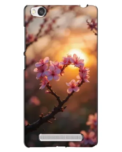 Чехол для Xiaomi Redmi 4A с картинкой «Розовый цвет сердце на фоне заката»