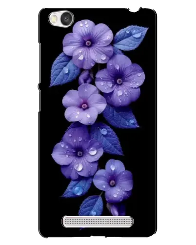 Чехол для Xiaomi Redmi 4A с картинкой «Фиолетовые цветы с росою»