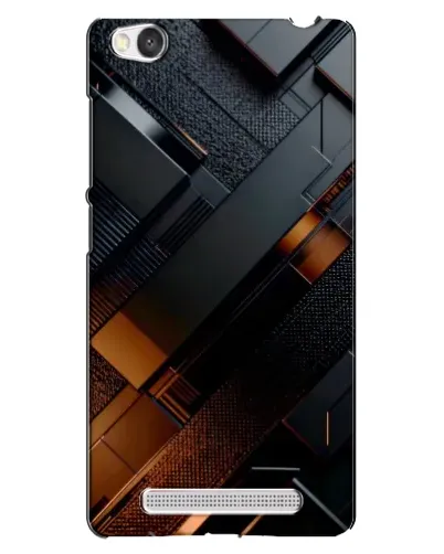Чехол для Xiaomi Redmi 4A с картинкой «Черные геометрические блоки»