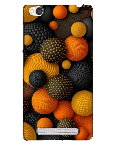 Чехол для Xiaomi Redmi 4A с картинкой «Объемные оранжевые сферы»