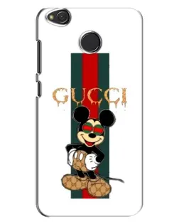 Чехол для Xiaomi Redmi 4X с картинкой «Микки Маус Gucci — полосы» Чехол для Xiaomi Redmi 4X с картинкой «Микки Маус Gucci — полосы»