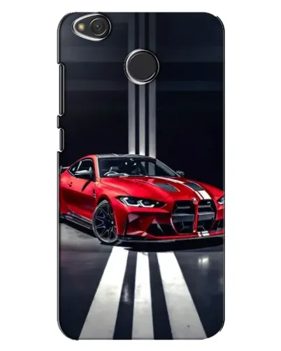 Чехол для Xiaomi Redmi 4X с картинкой «Красная BMW на дороге»
