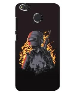 Чехол для Xiaomi Redmi 4X с картинкой «PUBG — огненный силуэт» Чехол для Xiaomi Redmi 4X с картинкой «PUBG — огненный силуэт»