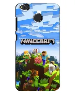 Чохол для Xiaomi Redmi 4X з картинкою «Minecraft класичний світ»