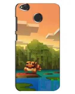 Чохол для Xiaomi Redmi 4X з картинкою «Майнкрафт захід сонця»