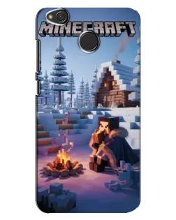 Чохол для Xiaomi Redmi 4X з картинкою «Зимовий Minecraft»