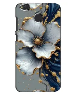 Чехол для Xiaomi Redmi 4X с картинкой «Белый цветок и золотой флюид»