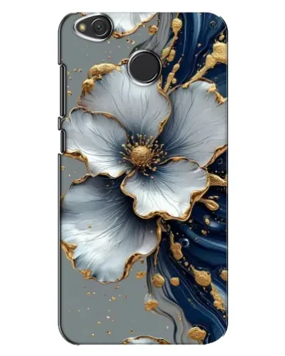 Чохол для Xiaomi Redmi 4X з картинкою «Біла квітка та золотий флюїд» Чохол для Xiaomi Redmi 4X з картинкою «Біла квітка та золотий флюїд»