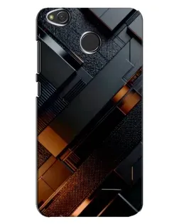 Чехол для Xiaomi Redmi 4X с картинкой «Черные геометрические блоки»