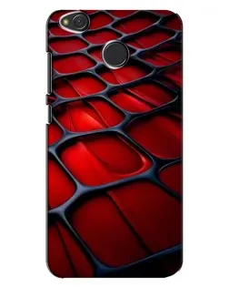 Чехол для Xiaomi Redmi 4X с картинкой «Красная глянцевая сетка»