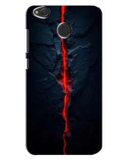 Чехол для Xiaomi Redmi 4X с картинкой «Kрасная лавовая трещина»