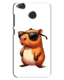 Чехол для Xiaomi Redmi 4X с картинкой «Капибара в очках»