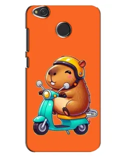 Чехол для Xiaomi Redmi 4X с картинкой «Капибара на скутере»