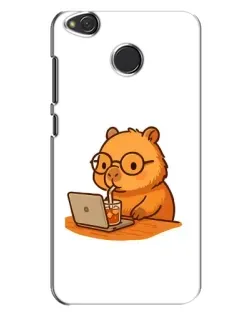 Чехол для Xiaomi Redmi 4X с картинкой «Капибара с ноутбуком»