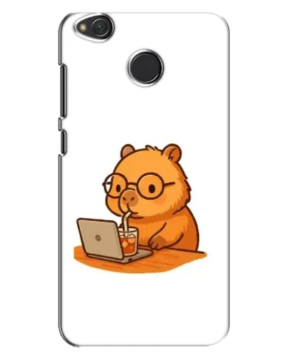 Чехол для Xiaomi Redmi 4X с картинкой «Капибара с ноутбуком»