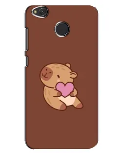 Чехол для Xiaomi Redmi 4X с картинкой «Капибара с сердцем»
