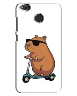 Чехол для Xiaomi Redmi 4X с картинкой «Капибара на самокате»