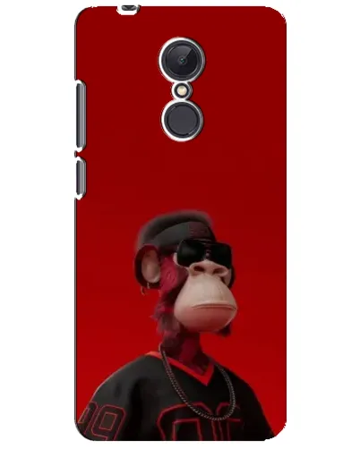 Чехол для Xiaomi Redmi 5 Plus с картинкой «Bored Ape в красном»