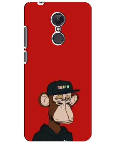 Чехол для Xiaomi Redmi 5 Plus с картинкой «Bored Ape — красный фон»