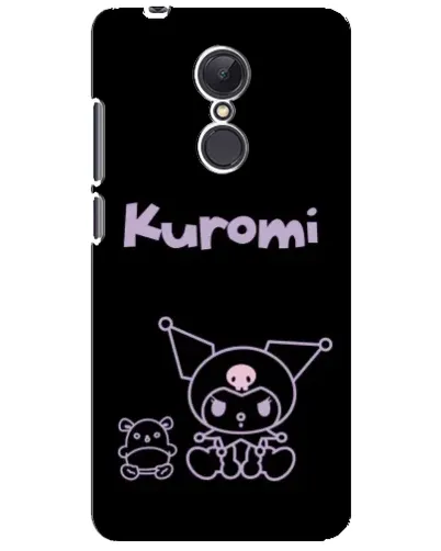 Чехол для Xiaomi Redmi 5 Plus с картинкой «Kuromi — черный минимализм»