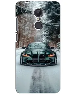 Чехол для Xiaomi Redmi 5 Plus с картинкой «BMW в зимнем лесу»