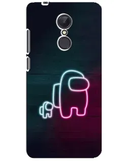 Чехол для Xiaomi Redmi 5 Plus с картинкой «Among Us неон-арт»