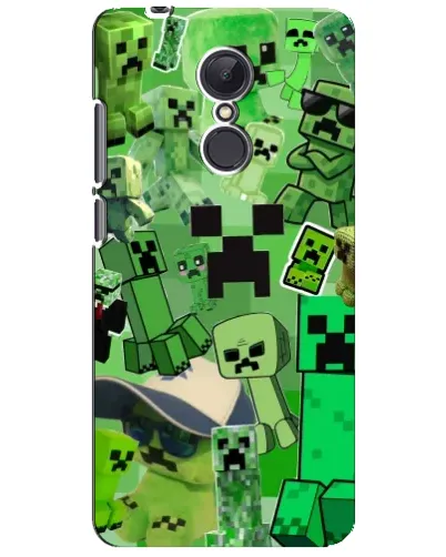 Чехол для Xiaomi Redmi 5 Plus с картинкой «Криперы Minecraft»