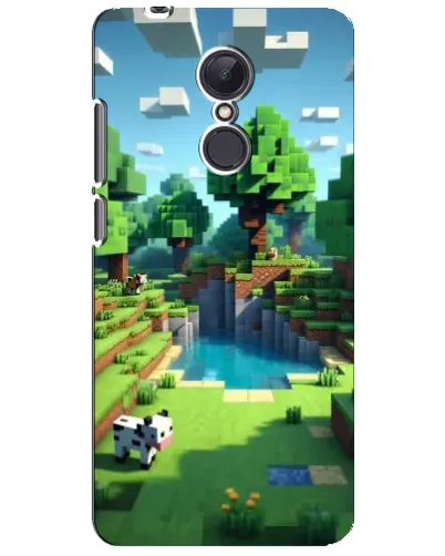 Чехол для Xiaomi Redmi 5 Plus с картинкой «Minecraft летний день»
