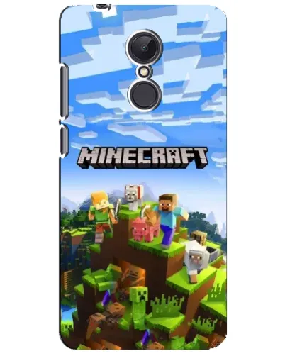 Чехол для Xiaomi Redmi 5 Plus с картинкой «Minecraft классический мир»