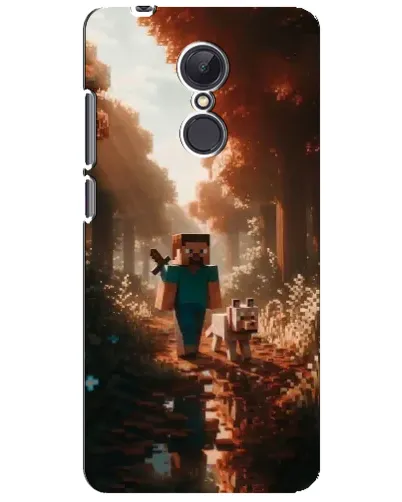 Чехол для Xiaomi Redmi 5 Plus с картинкой «Стив в лесу»