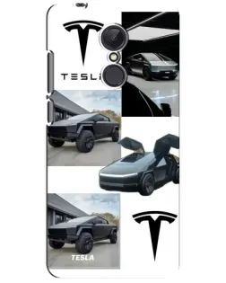 Чехол для Xiaomi Redmi 5 Plus с картинкой «Коллаж Cybertruck Tesla»