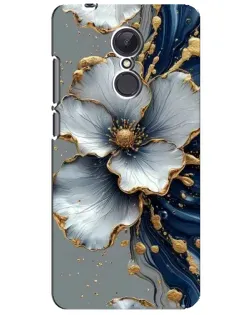 Чохол для Xiaomi Redmi 5 Plus з картинкою «Біла квітка та золотий флюїд»