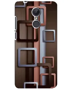 Чехол для Xiaomi Redmi 5 Plus с картинкой «Коричневые объемные квадраты»